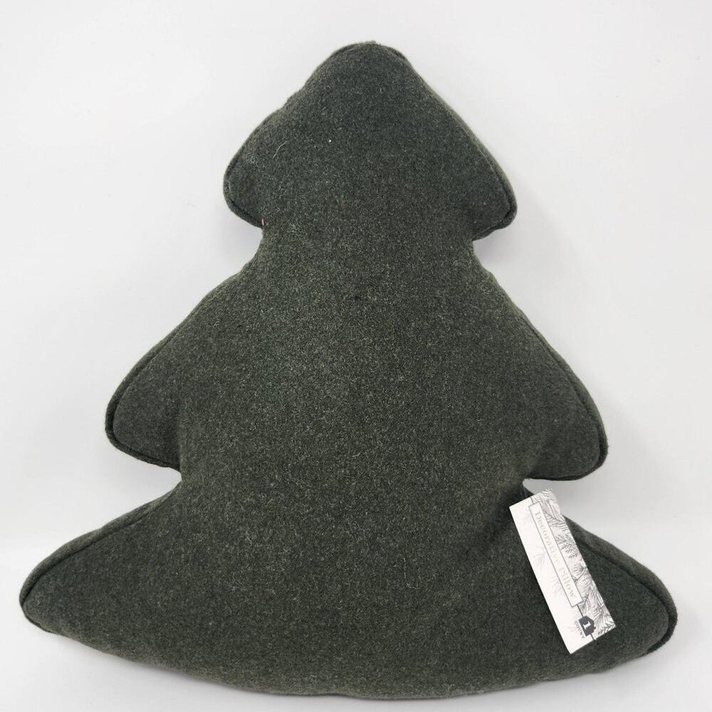 Green Christmas Tree Shaped Felt Green Pillow